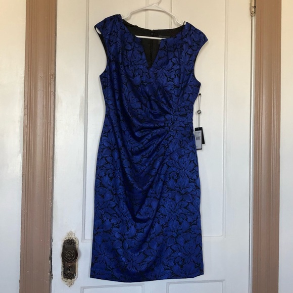Adrianna Papell Floral Jacquard Wrap Sheath Stitch Fix NWT Adrianna Papell Floral Jacquard Wrap Sheath Stitch Fix NWT